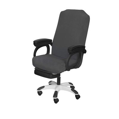 SARAFLORA Office Chair Cover- Medium, Grey- Removable Computer Chair Cover for Office Chair with Zipper for Universal Rotating Chair Desk Chair Cover Chair Seat Washable Protector for Pets