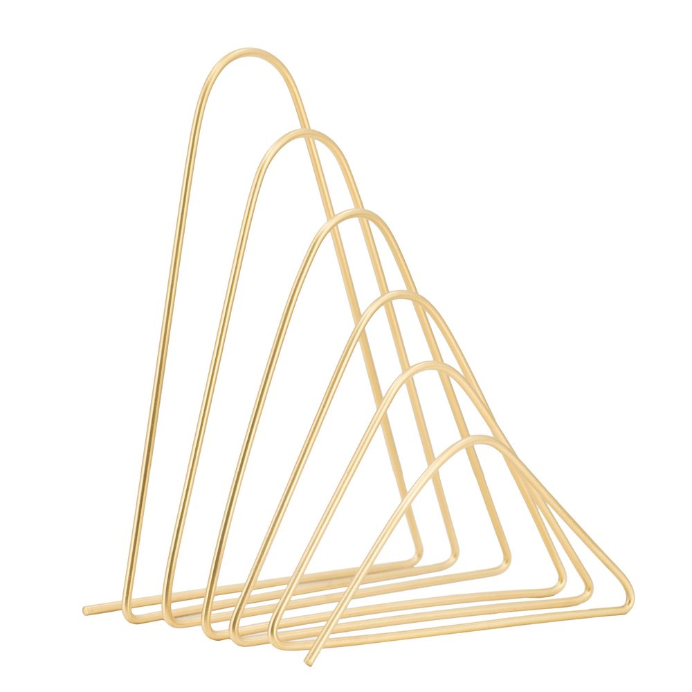 A&B Home Arch Metal Magazine Rack - Gold Finish