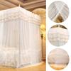 Fdit Luxury Princess Four Corner Post Bed Curtain Canopy Netting Net Bedding 4 Corner Canopy Curtains Bed Canopy for Girls Kids Bedroom Decor(180 * 200 * 200) view 3