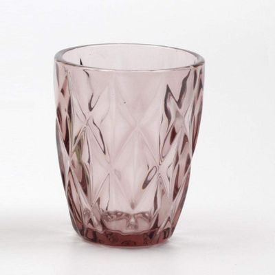 Creative wine glass, whiskey glass, straight wine glass, vintage color relief, heat-resistant glass water glass