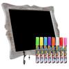 Tabletop Chalkboard Sign with Easel (11x13) + 8 Brilliant Liquid Chalk Markers | Hanging or Freestanding Framed Chalk Board with Hand Crafted Sweetheart Frame - Multipurpose Small Sign view 1