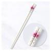 Porcelain Chopsticks, Chopsticks Reusable Chinese Chopsticks Dishwasher Safe Tableware High temperature resistance, High-grade Bone Chopsticks expensive bulk Gift (B) view 1