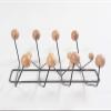 SHISEDECO Classic Hang it All Coat Rack, Mid Century Modern Wall Mounted Hooks with Painted Solid Wooden Balls, Decorative Creative Fashion Wood Hanger for Home, Bedroom (Black Frame Natural) view 4