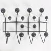 SHISEDECO Classic Hang it All Coat Rack, Mid Century Modern Wall Mounted Hooks with Painted Solid Wooden Balls, Decorative Creative Fashion Wood Hanger for Home, Bedroom (Black) view 2