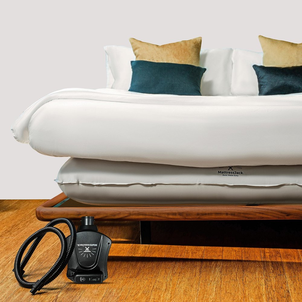 Mattress Jack Mattress Lifter, Queen - Easy Use Mattress Elevator for Sheet Tucking & Bed Making - Mobility & Aid for Elderly, with Inflatable Ring