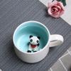 Ceramic Cup Cute Animal Mug Three-dimensional Cup Bottom Cup Animal Cup-owl_401-500ml view 2