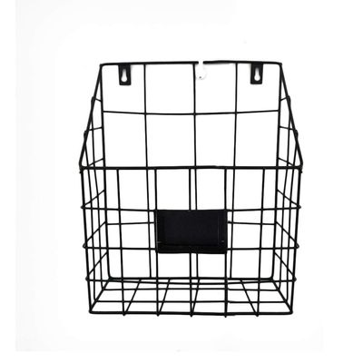 EXCEART Black Metal Wall Mounted File Basket, 10-Inch