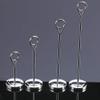 wadbeev 6 Heavy Base Wire Place Card Holders, 12" Silver Table Number Ring-Clip Menu Photo Picture Holder Wedding Birthday Party Decoration Centerpiece with Stand view 3