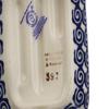 Polmedia Polish Pottery Soap Dish - Wave of Flowers Pattern Handmade in Boleslawiec Poland + Certificate of Authenticity view 4