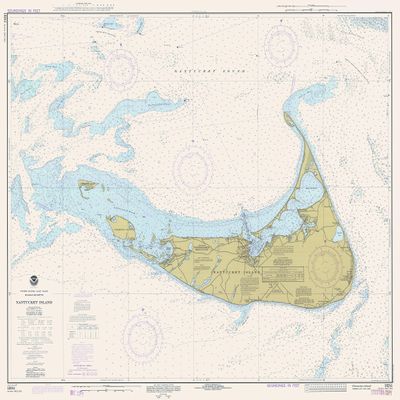 Nantucket 1977 - Vintage Map Reproduction - Nautical Decor - Wall Art (18x24)