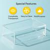 Hammont Rectangle Acrylic Box - Shelf Organizer Bins - Clear Storage Containers - Candy Party Favors | Bathroom Storage | Makeup Cosmetic Organization | 7.5"x3.75"x2" (4 Pack) view 3