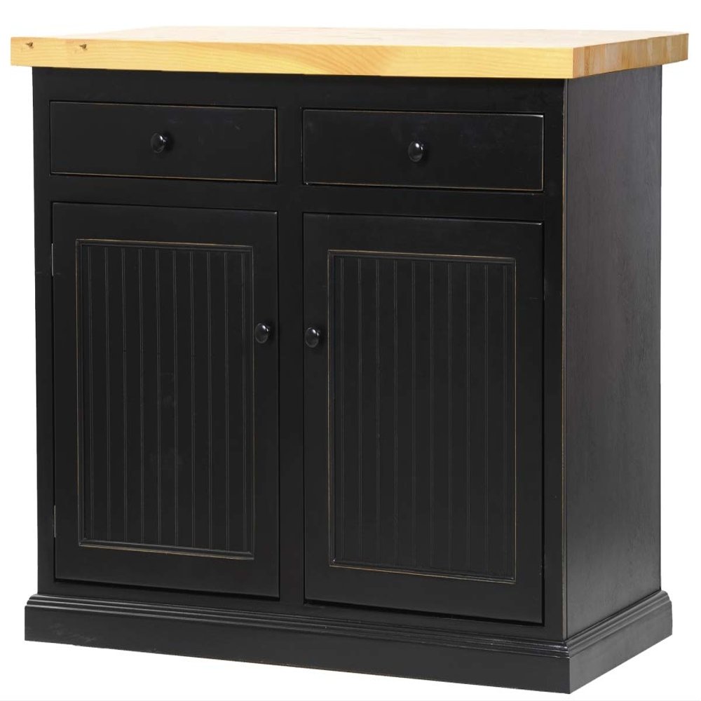 American Heartland 75116BRPT Poplar Kitchen Island with Pine Top Burnt Red
