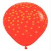 11" Gold Confetti On Red Balloons view 1