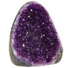 Extreme Rocks & Fossils Natural Amethyst Cluster with Polished Edges [0.75 to 1 lb.] Real Raw Geode Healing Crystal Rock from Uruguay, Deep Purple Decor and a Free Velvet Pouch of Rose Quartz view 1