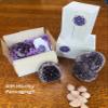 Extreme Rocks & Fossils Natural Amethyst Cluster with Polished Edges [0.75 to 1 lb.] Real Raw Geode Healing Crystal Rock from Uruguay, Deep Purple Decor and a Free Velvet Pouch of Rose Quartz view 2