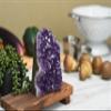 Extreme Rocks & Fossils Natural Amethyst Cluster with Polished Edges [0.75 to 1 lb.] Real Raw Geode Healing Crystal Rock from Uruguay, Deep Purple Decor and a Free Velvet Pouch of Rose Quartz view 4