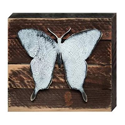 Designocracy 98413-12 Butterfly Art on Board Wall Decor