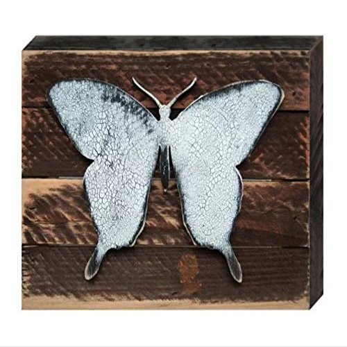 Designocracy 98413-12 Butterfly Art on Board Wall Decor