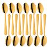 12-Piece Stainless Steel Dinner Spoons Set, Table Spoon Dessert Spoons for Home, Kitchen or Restaurant - 6.9 Inches, Golden view 1