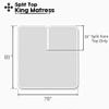 Deluxe Linens Collection Fabricom Top-Split-King: Adjustable King Bed Sheets 4PC Solid Black 100% Cotton 800-Thread-Count, 18" Deep Pocket view 4