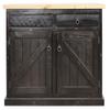 American Heartland 30116GRPT Rustic Kitchen Island with Pine Top, Green view 1