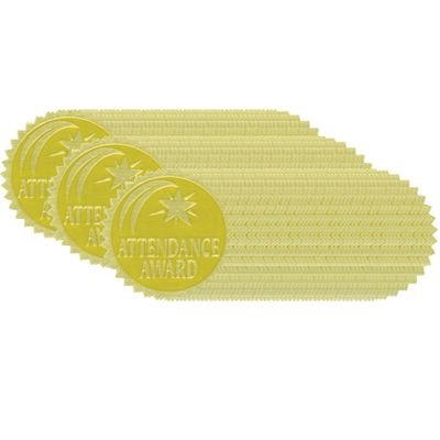 Flipside H-VA375-3 Hayes Publishing Gold Foil Embossed Seals: Attendance Award, 1.75-Inch, Gold, 54 Per Pack, 3 Packs (H-VA375-3)