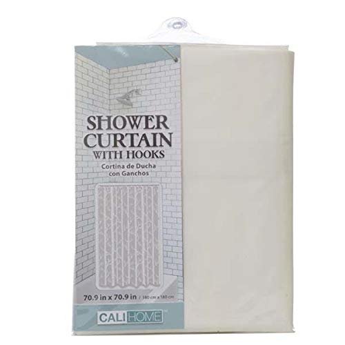 Cali-Home 2329882 70 x 70.9 in. Beige Home Shower Curtain & Hooks - Case of 24