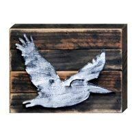 Designocracy 98411-08 Flying Pelican Art on Board Wall Decor