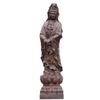 China Natural Ebony Black Wood Carving Kwan Yin Goddess Statue (12" H x 3.2" L x 3.2" W 1.1lb) view 2