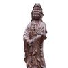 China Natural Ebony Black Wood Carving Kwan Yin Goddess Statue (12" H x 3.2" L x 3.2" W 1.1lb) view 4