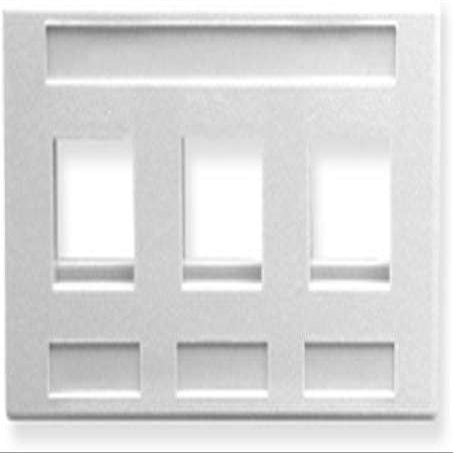 ICC IC107FM3WH Faceplate- Furniture- 3-port- White 10-Pack Bundle