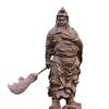 China Natural Ebony Black Wood Carved Guan Gong Yu Warrior God Statue (12" H x 3.2" L x 2.4" W) view 2