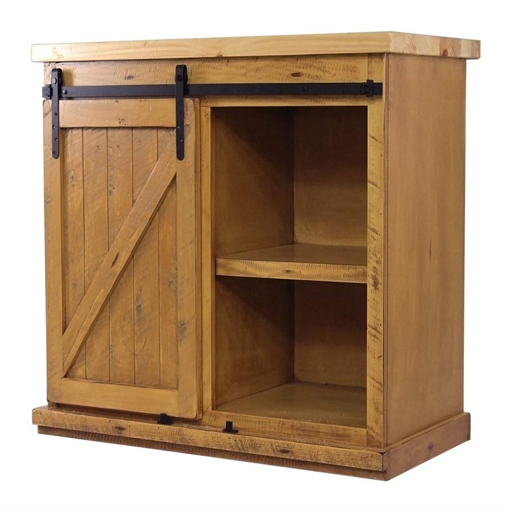 Rustic Winsome Kitchen Island in Rustic Yellow with Pine Top
