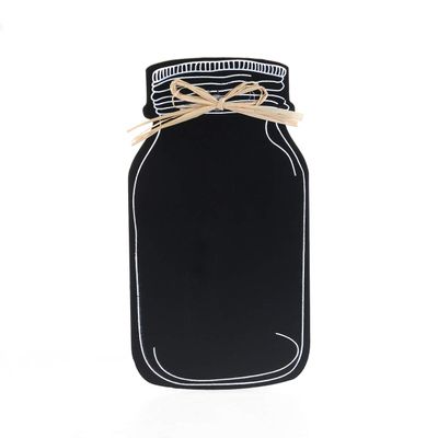 EXCEART Chalkboard Wedding Decoration Chalk Board Kitchen Woodsy Decor Blackboard Tag Decor for Kitchen Wood Decor Sign Emblems Mini Blackboard Bamboo Erasable Bottle