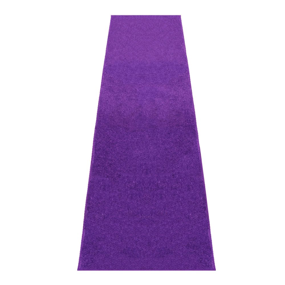 Purple Event Carpet Aisle Runner - Quality Plush Pile Rug with Backing, Binding in Various Sizes (3 X 10 ft, Purple)