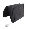 Elonglin Bedside Storage Pocket Thicker Felt Bed Hanging Storage Organizer with Charging Cable Hole, Convenient Open Bag for Phone, Remote, Magazines, Glasses, Pen (Dark Grey L) view 1