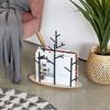 Balvi Magazine Rack Autumn Black Colour Tree-Shaped Decorative Metal Newspaper and Magazine Organizer view 4