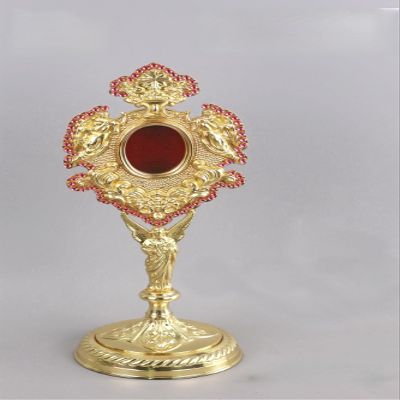 Haolin Rare Fine Reliquary Monstrance with Zircon 19 2/3" High X82