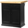 American Heartland 75117CCPT Poplar Kitchen Island with Flip-Up Pine Top, Concord Cherry view 1