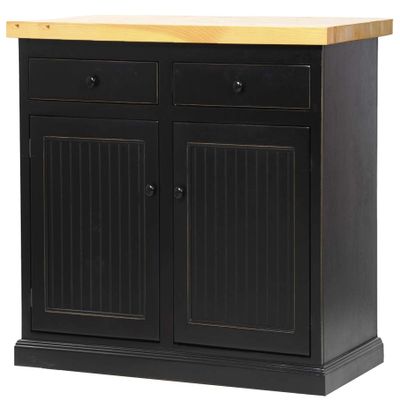 American Heartland 75116EGYPT Poplar Kitchen Island with Pine Top, European Grey