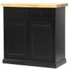 American Heartland 75116EGYPT Poplar Kitchen Island with Pine Top, European Grey view 1
