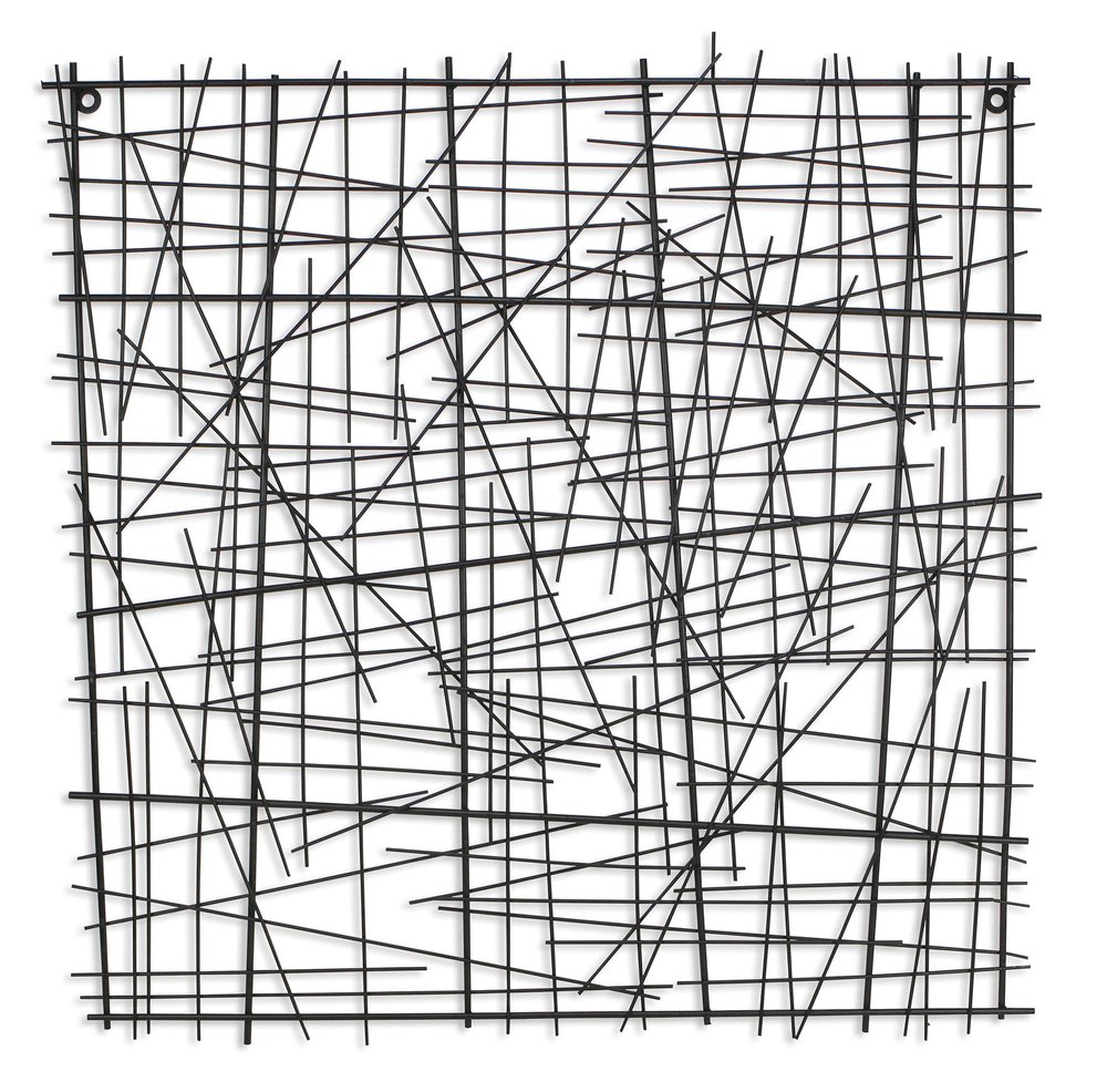 Cheung's Black Square Abstract Art Wall Dcor