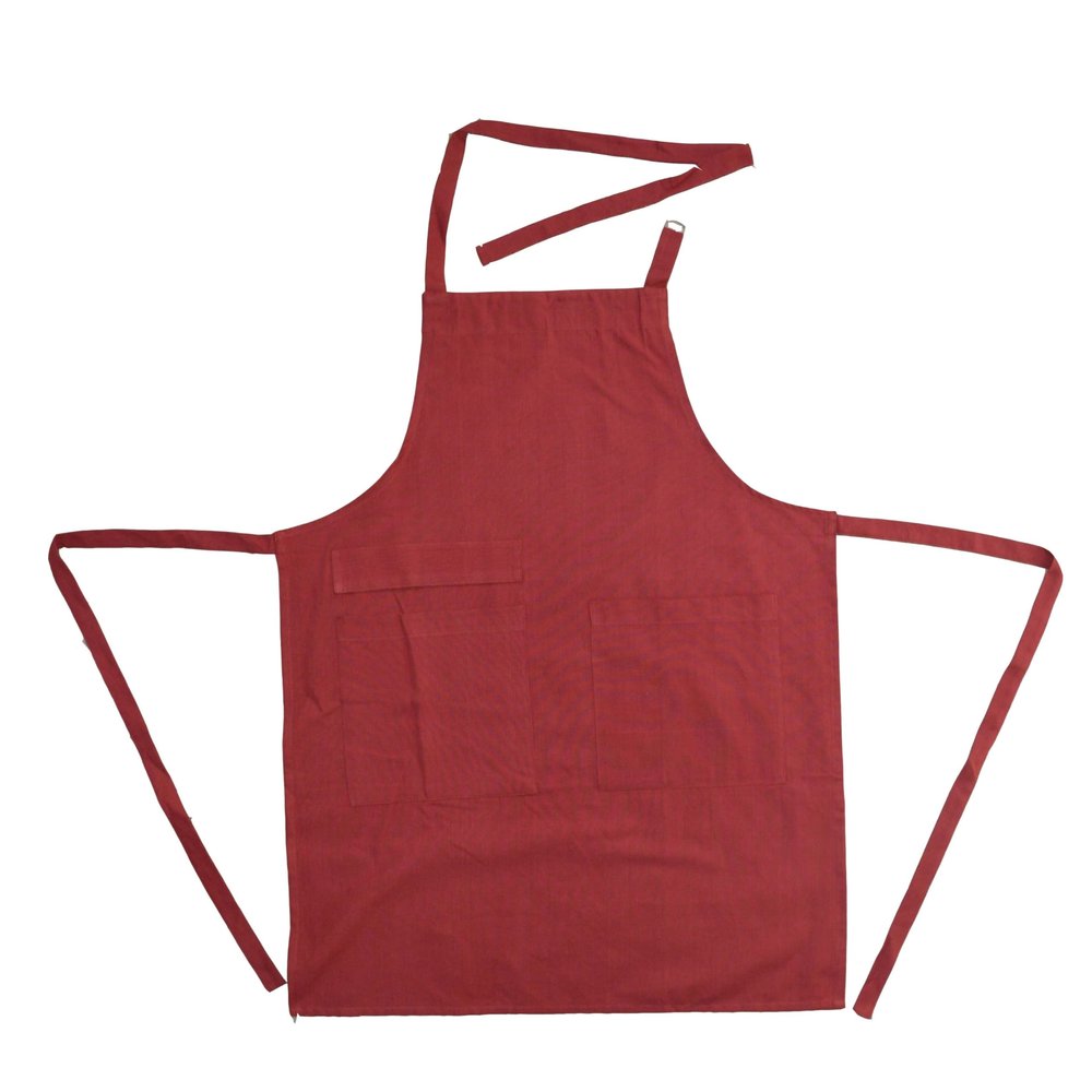 Dunroven House RK104A-R Solid Adult Apron44; Red