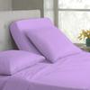 Deluxe Linens Collection Fabricom Top-Split-California-King: Adjustable Cal King Bed Sheets 4PC Solid Lilac 100% Cotton 800-Thread-Count, 18" Deep Pocket view 1