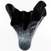 Art DecoGlass Glass Vase Poland Unique Handmade Glass Vase - Black Marble Decor - Mouth Blown Glass - Decorative Art Ruffle Vase Centerpiece - 16 inch view 2