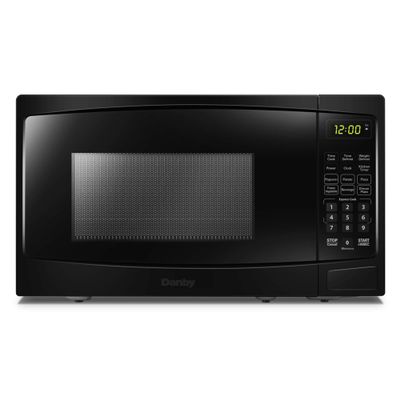 Danby DBMW1120BBB 1.1 Cu.Ft. Countertop Microwave In Black - 1000 Watts, Family Size Microwave With Push Button Door