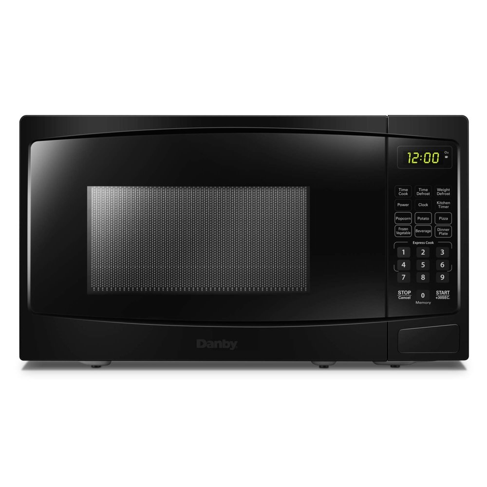 Danby DBMW1120BBB 1.1 Cu.Ft. Countertop Microwave In Black - 1000 Watts, Family Size Microwave With Push Button Door