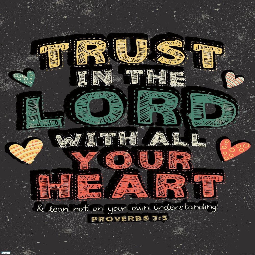 Trends International Scott Orr - Trust in The Lord Wall Poster, 22.375" x 34", Premium Unframed Version