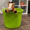 HOMZ 2-Pack Utility Tub, Large Plastic Storage Bucket with Rope Handles, 17 Gallon, Green - Portable Indoor and Outdoor Buckets for Kitchen, Laundry, Garden, Bathroom, and Garage Organization view 2