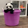 HOMZ 2-Pack Utility Tub, Large Plastic Storage Bucket with Rope Handles, 17 Gallon, Purple - Portable Indoor and Outdoor Buckets for Kitchen, Laundry, Garden, Bathroom, and Garage Organization view 2